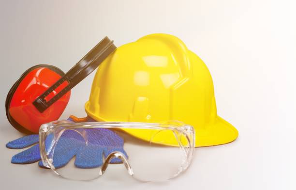Safety equipment - hardhat, goggle, gloves and eye protection