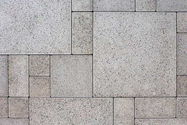 Gray square bricks - geometric background